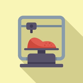 Bioprinting organ icon flat vector. Liver organ vector
