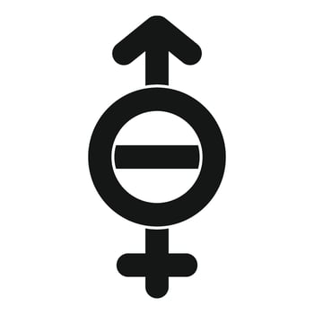 Trans hetero sign icon simple vector. Gender identity vector