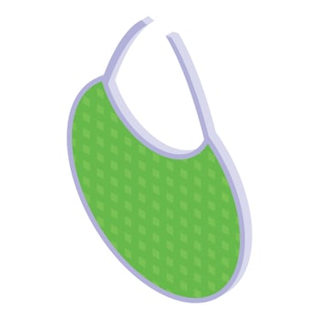 Infantile bib icon isometric vector. Clothes kid tissue vector
