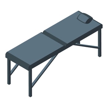 Tattoo studio bed icon isometric vector. Work fashion beauty vector