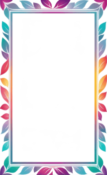 AI generated Beautiful Frame of Colorful Leaves Png Transparent Background