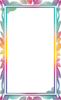 AI generated Beautiful Frame of Colorful Leaves Png Transparent Background