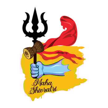 happy maha shivratri festival vector design