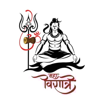 happy maha shivratri festival vector design