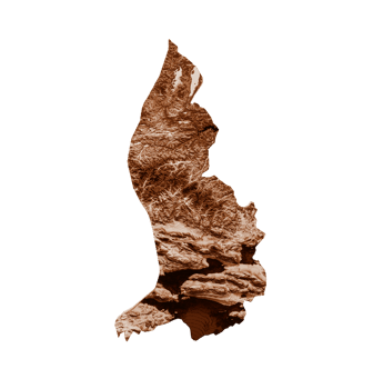 Map of Liechtenstein in old style, brown graphics in a retro style Vintage Style. High detailed 3d illustration png