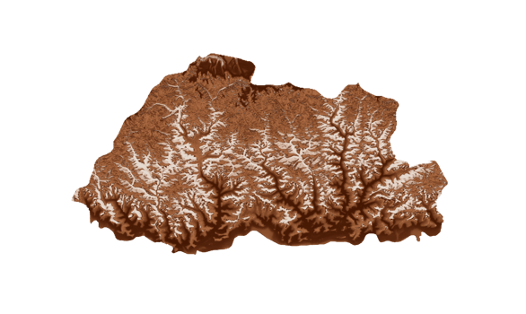 Map of Bhutan in old style, brown graphics in a retro style Vintage Style. High detailed 3d illustration png