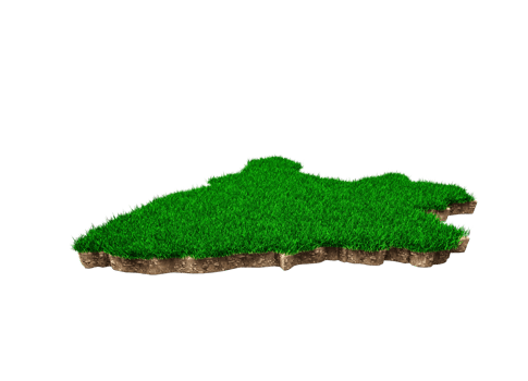 Burundi Map soil land geology cross section with green grass png