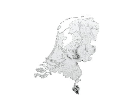 Netherlands Map Flag Shaded relief Color Height map 3d illustration png