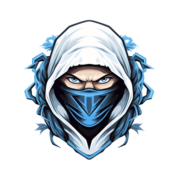 AI generated ninja head art illustrations for stickers, tshirt design, poster etc png