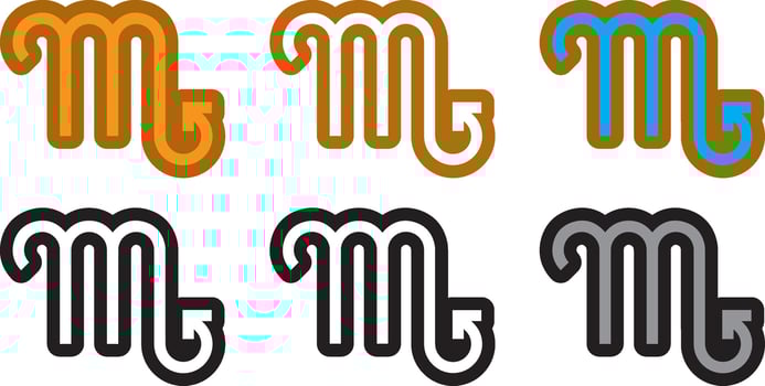 Print zodiac printable zodiac logo vector
