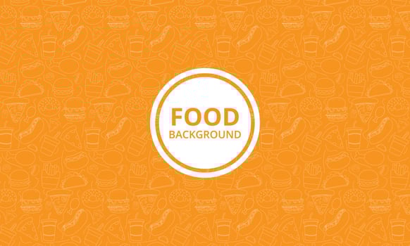 Street food background from line icon. Linear vector pattern