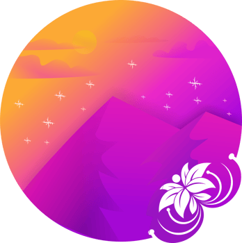 A purple and pink background with a mountain in the center png