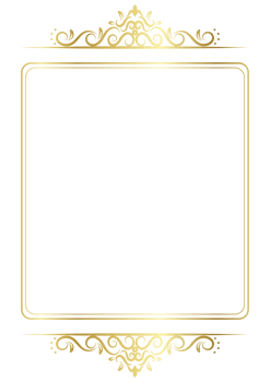 Vintage gold border, A4 size, for decorating paper edges. png