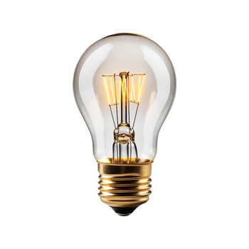 AI generated Bulb isolated on transparent background png