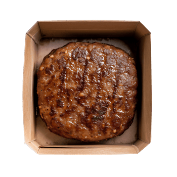 AI generated A box of plant based meat alternative burger patty top view isolated on a transparent background png