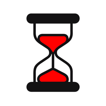AI generated cartoon hourglass icon png