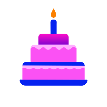 AI generated birthday cake illustration png
