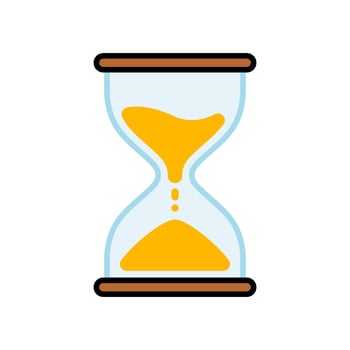 Vector Hourglass Flat Design Illustration