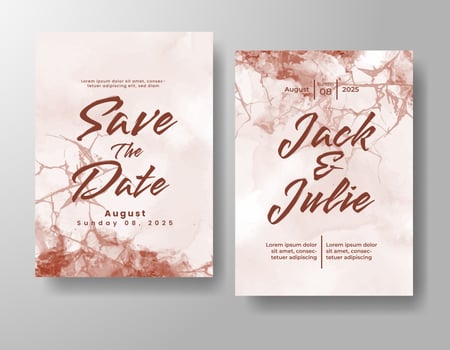 Wedding invitation with abstract watercolor background vector