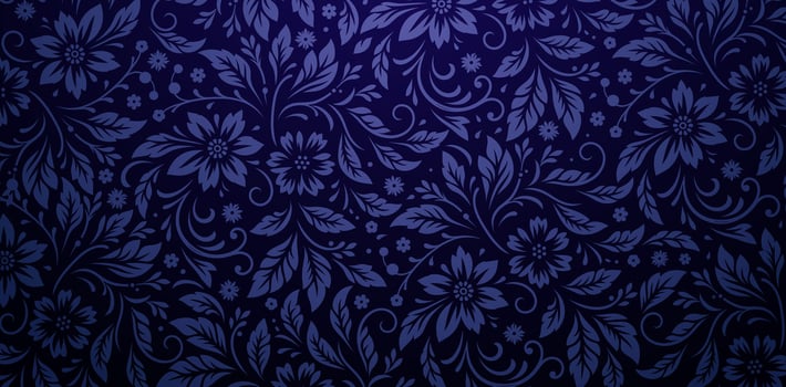 floral pattern with blue flowers daisy on a dark blue backgrounds for textile wallpaper, books covers, Digital interfaces, prints design templates material cards invitations, banners, posters vector