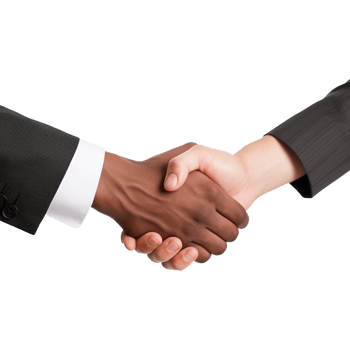 AI generated Shaking hands with a transparent background png