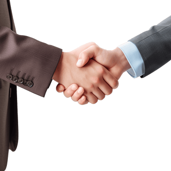 AI generated Shaking hands with a transparent background png