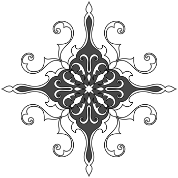 Carpet components. black stripes. rug Oriental ornament with floral motifs. Indian design element for henna tattoo, adult coloring book, greeting card, wedding invitation or spa beauty flyer. png