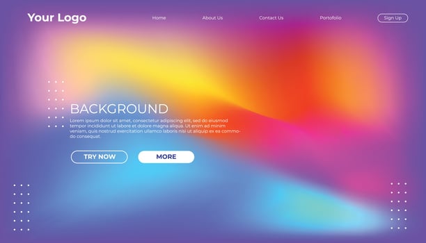 Trendy summer fluid gradient background, colorful abstract liquid 3d shapes. Futuristic design wallpaper for banner, poster, cover, flyer, presentation, advertising, landing page vector