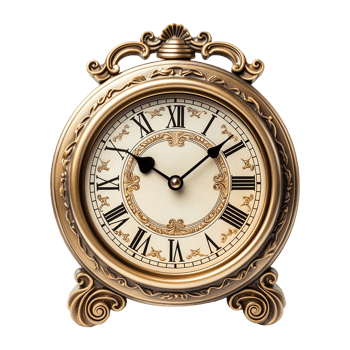 AI generated Clock isolated on transparent background png