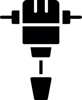 Jackhammer Creative Icon Design vector