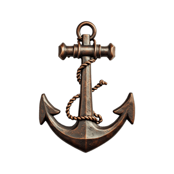 AI generated Ship Anchor isolated on transparent background png