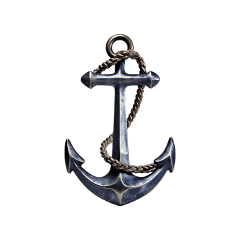 AI generated Ship Anchor isolated on transparent background png