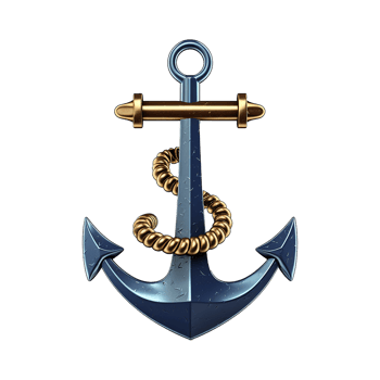 AI generated Ship Anchor isolated on transparent background png