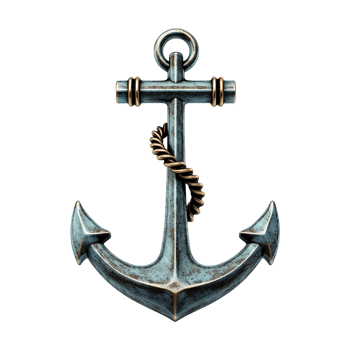AI generated Ship Anchor isolated on transparent background png