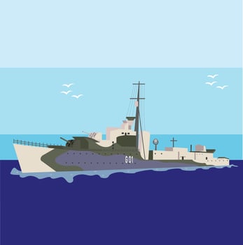 war ship vector