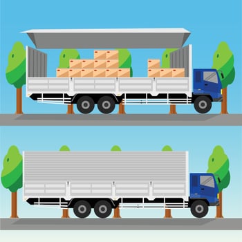 Wing Box Truck vector