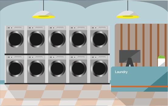 laundromat shop vector