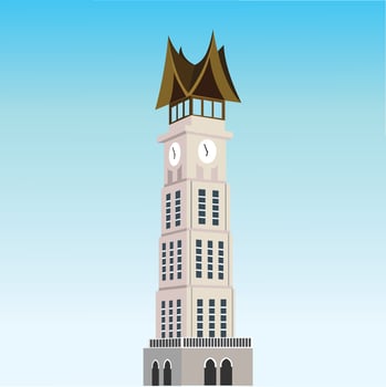 Jam Gadang Padang vector
