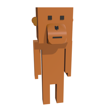 3D Monkey Character png