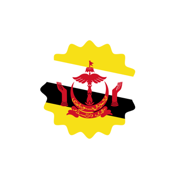 Brunei flag png label badge