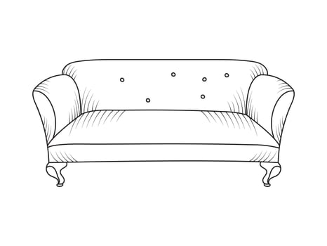 Sofa line Icons. Furniture design. Collection of sofa illustration. Modern furniture set isolated on white background. vector