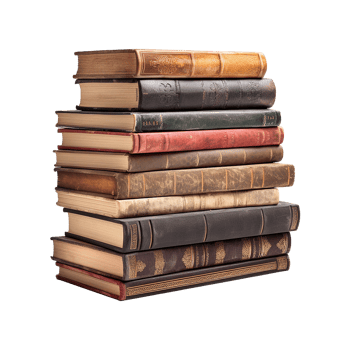 AI generated Books stacked isolated on transparent background png