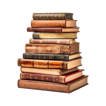 AI generated Books stacked isolated on transparent background png