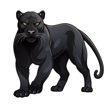 AI generated Black Panther isolated on transparent background png