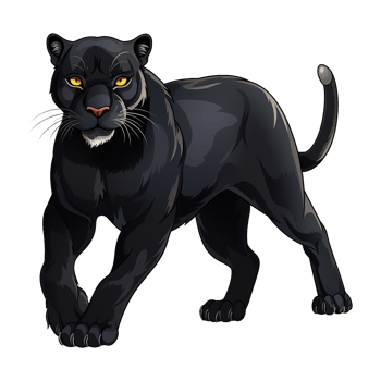 AI generated Black Panther isolated on transparent background png