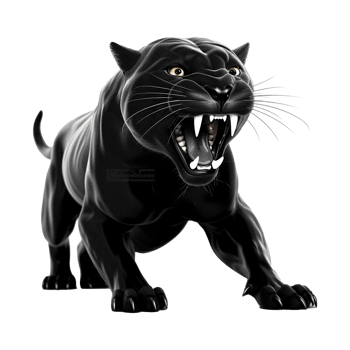 AI generated Black Panther isolated on transparent background png