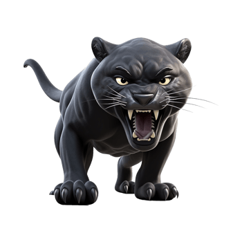 AI generated Black Panther isolated on transparent background png