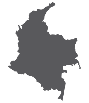 Colombia map. Map of Colombia in grey color png