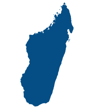 Madagascar map. Map of Madagascar in blue color png