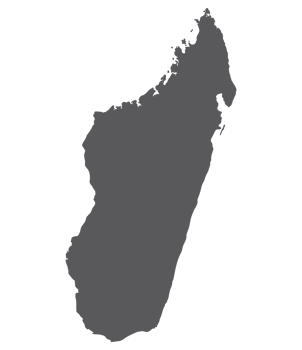 Madagascar map. Map of Madagascar in grey color png